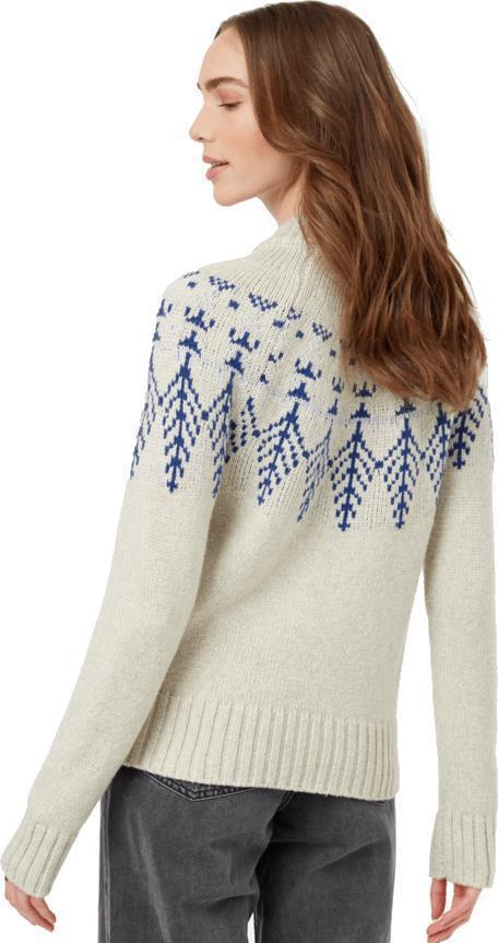 Highline Wool Intarsia Sweater - Womens - pale oak heather / sodalite blue / purple ash 1