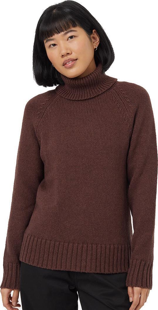 Highline Wool Turtleneck Sweater - Womens - deep mahogany heather 1