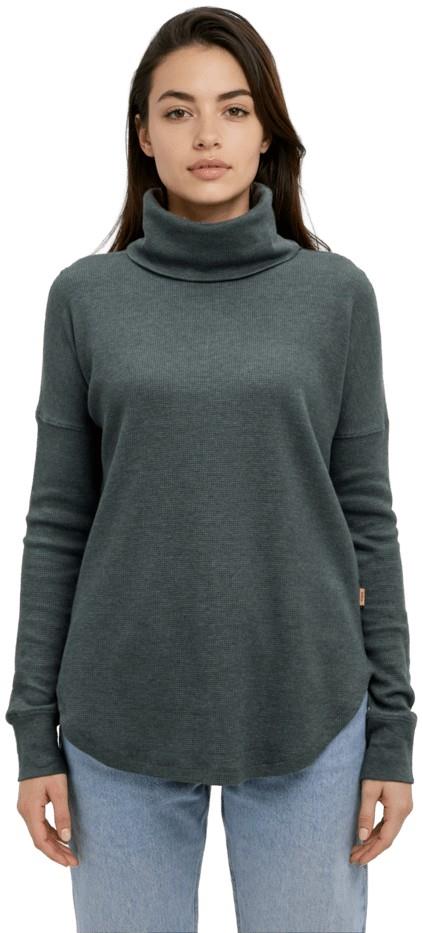 Highwood Turtleneck - Womens - dark forest green heather 1