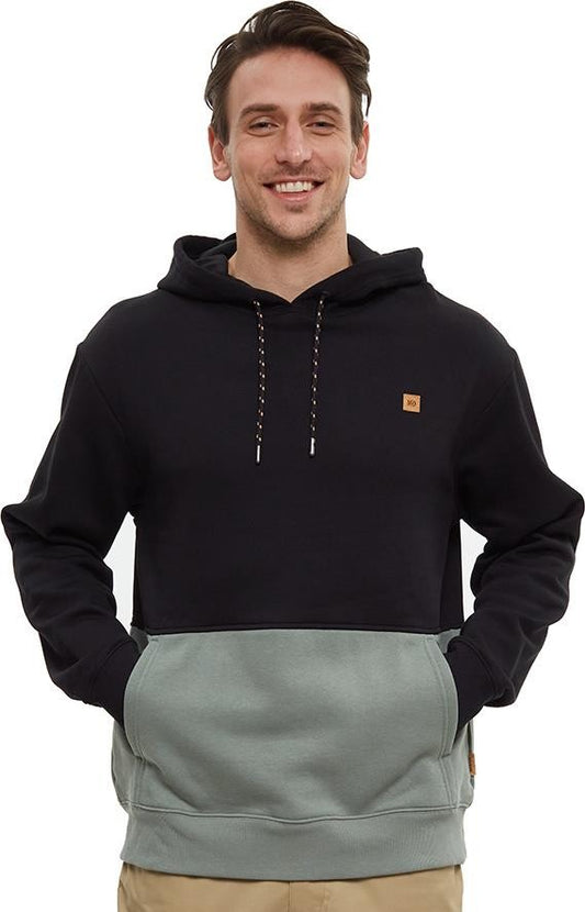 Howson Hoodie - Mens - meteorite black / agave green 1