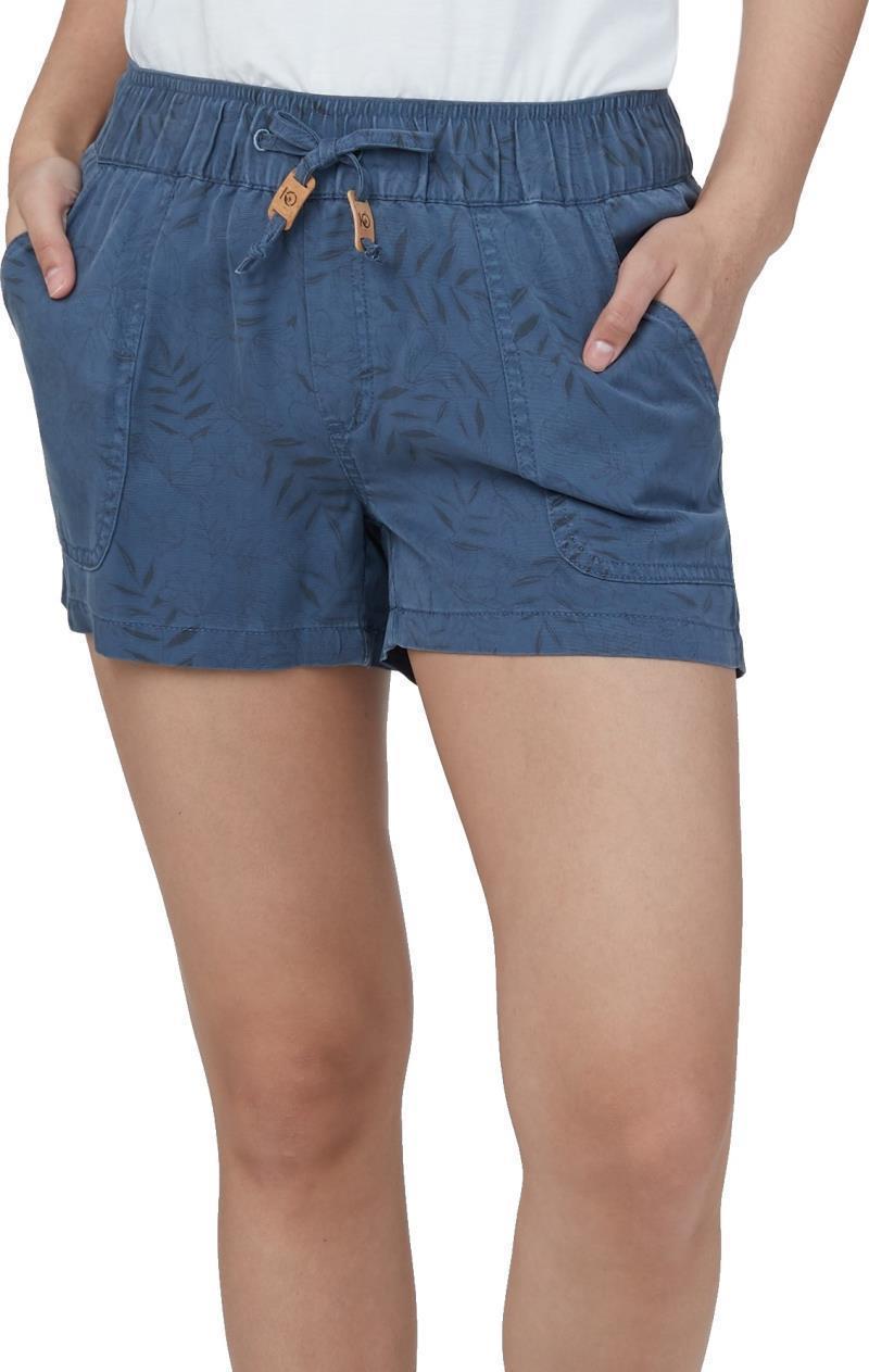 Instow Shorts - Womens - Spruce Blue - Floral AOP 1