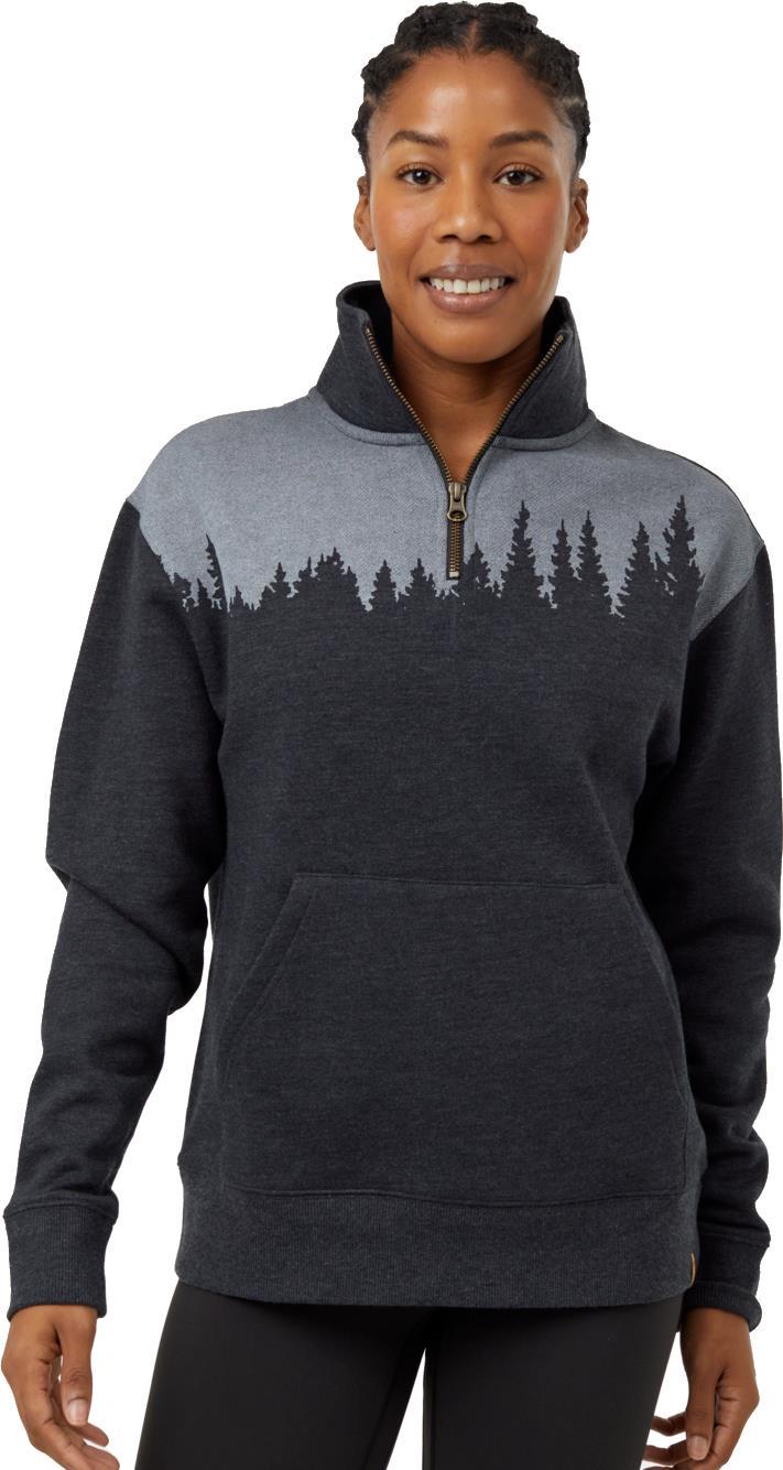 Juniper 1/4 Zip - Womens - Meteorite Black Heather / White 1