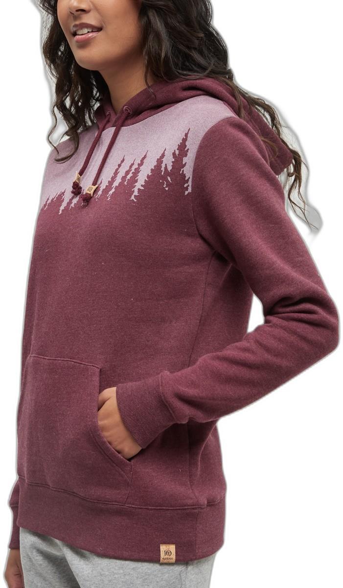 Juniper Classic Hoodie - Womens - deep burgundy heather / white 1