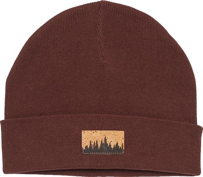 Juniper Cork Patch Beanie - deep mahogany / cork patch 1