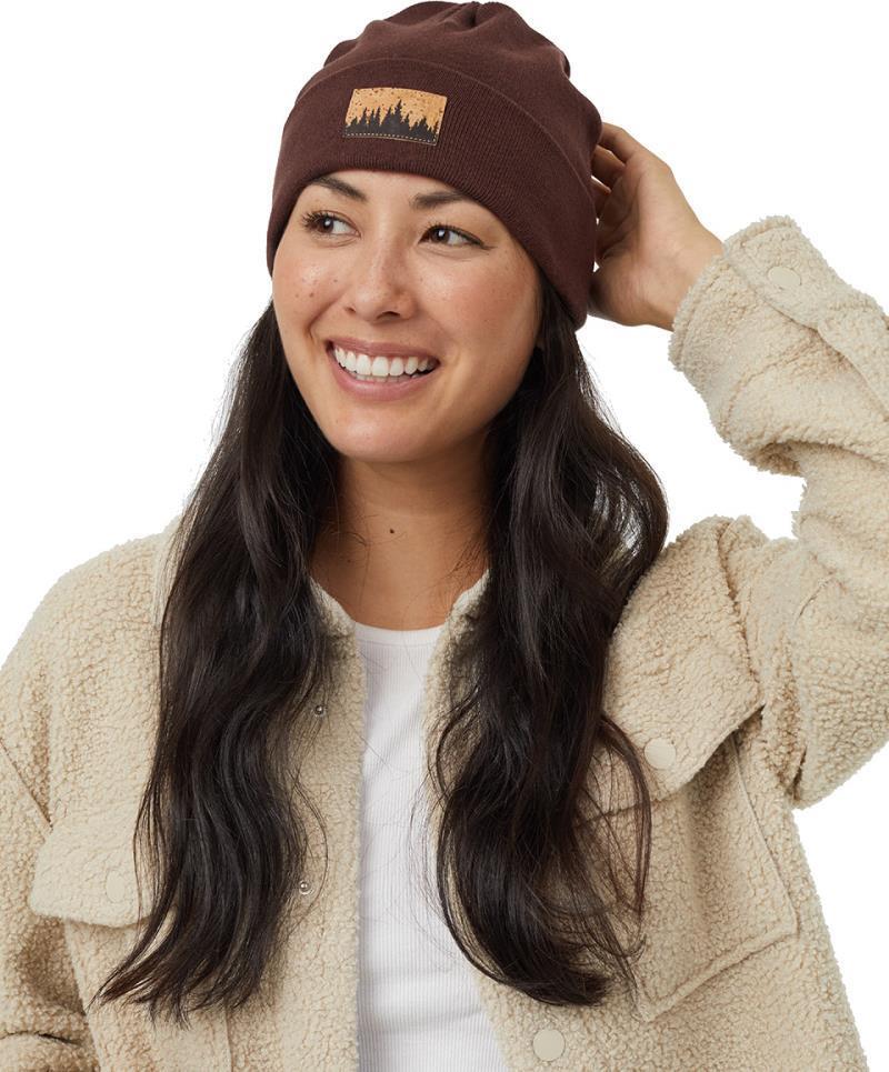Juniper Cork Patch Beanie - deep mahogany / cork patch 1