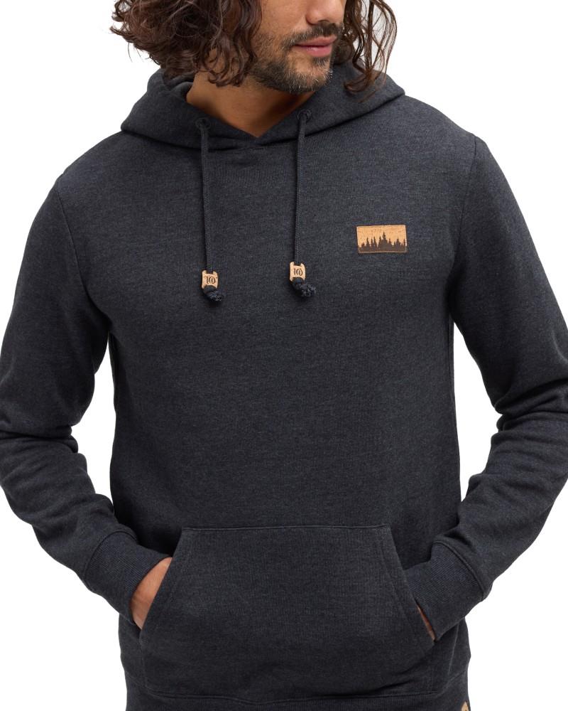 Juniper Cork Patch Hoodie - Mens - meteorite black heather / cork patch 1
