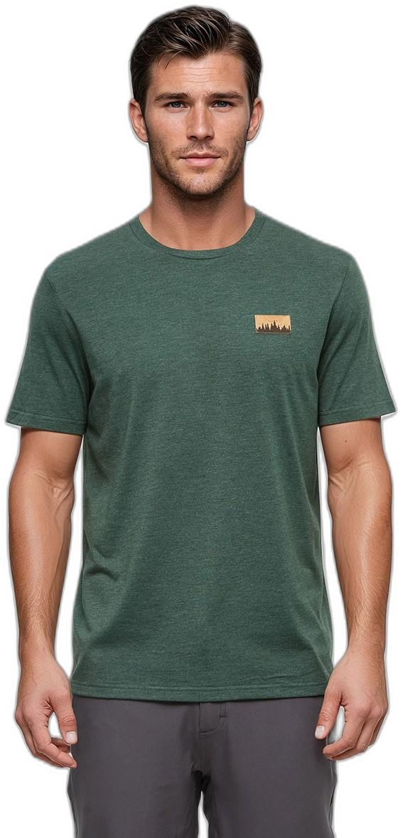 Juniper Cork Patch T-Shirt - Mens - forest pine heather / cork patch 1