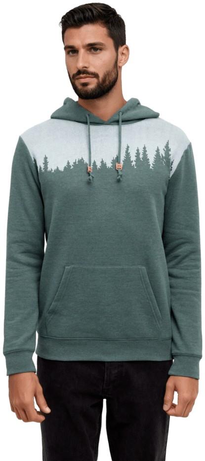 Juniper Hoodie - Mens - pine green heather / white 1