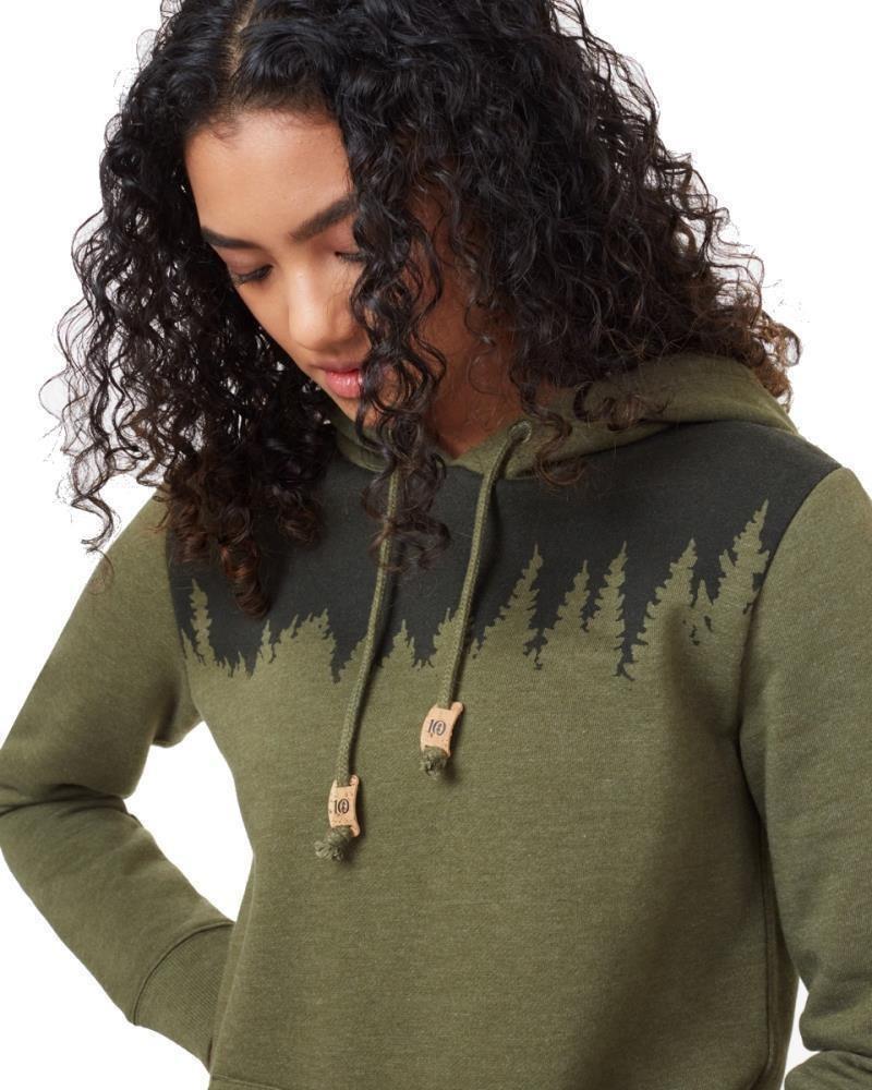 Juniper Hoodie - Womens - olive night green heather 1