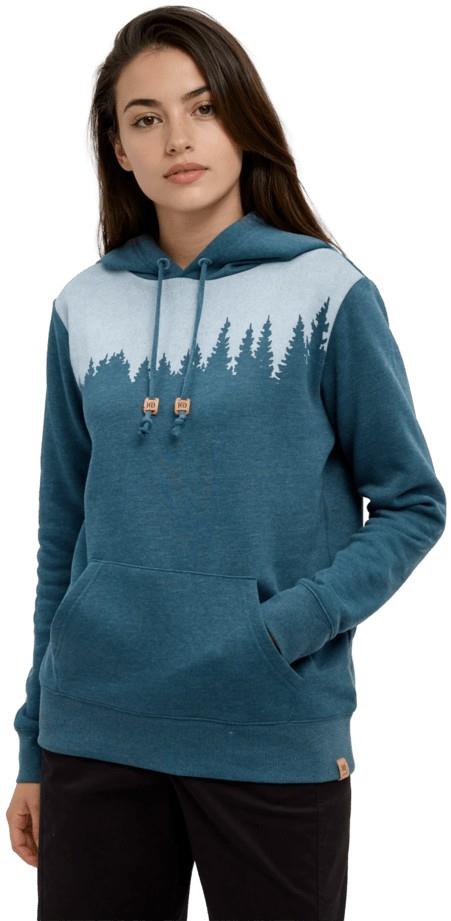 Juniper Hoodie - Womens - pacific teal heather / white 1