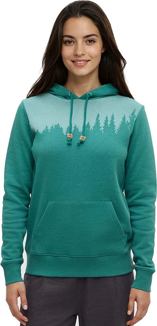 Juniper Hoodie - Womens - tidal teal heather / white 1