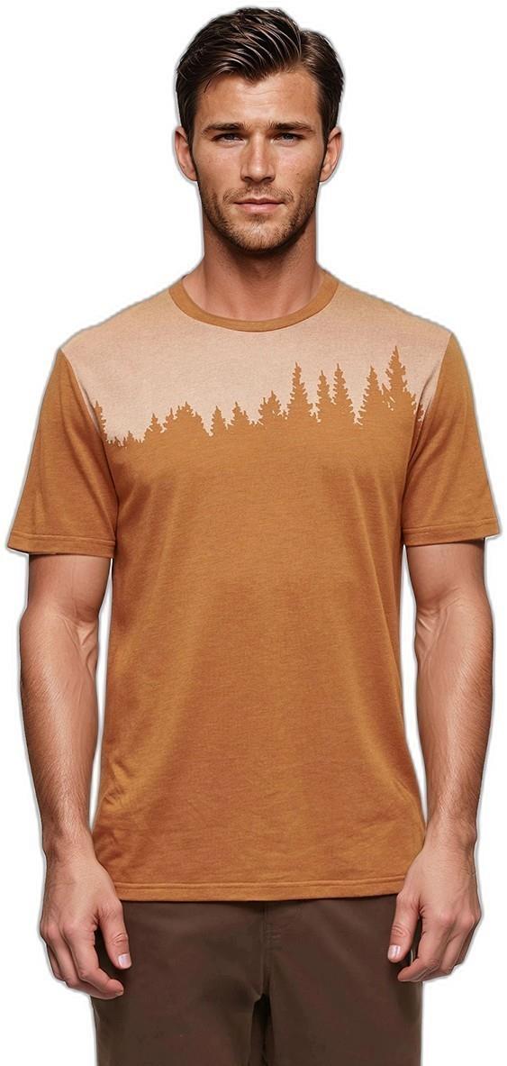Juniper T-Shirt - Mens - burnt caramel heather / white 1
