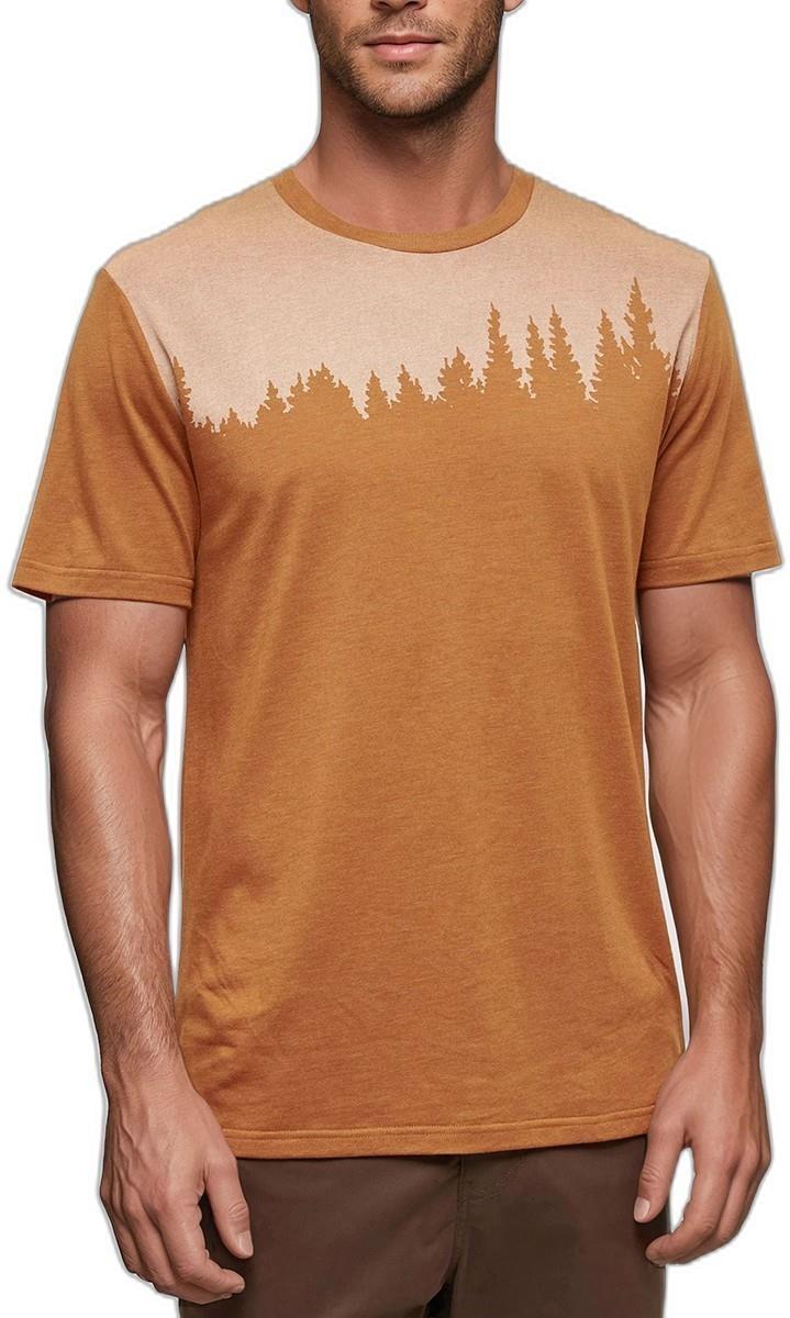 Juniper T-Shirt - Mens - burnt caramel heather / white 1