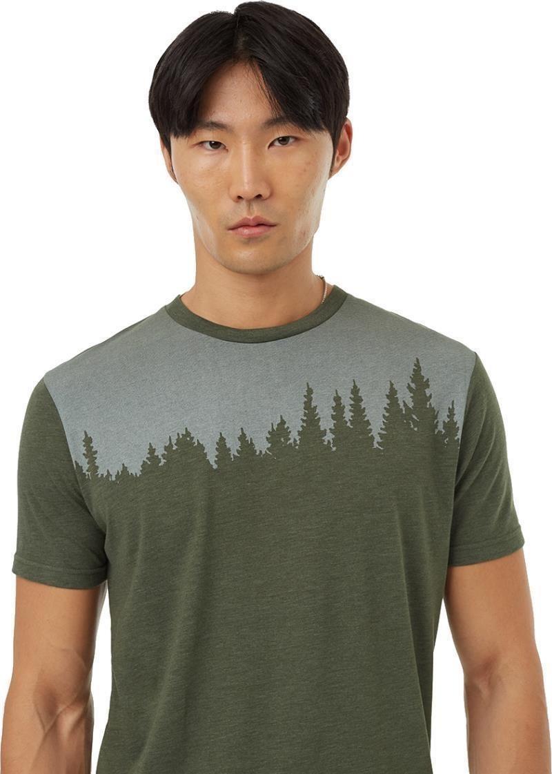 Juniper T-Shirt - Mens - dark kombu green heather / white 1