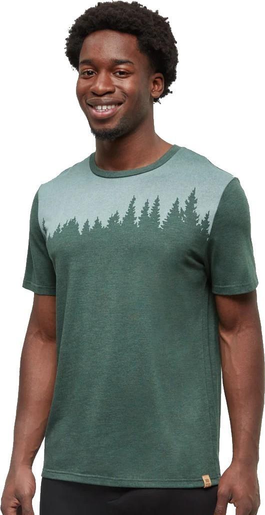 Juniper T-Shirt - Mens - forest pine heather / white 1