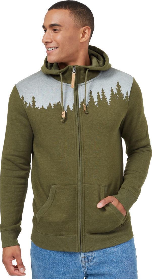 Juniper Zip Hoodie - Mens - Olive Night Green Heather 1