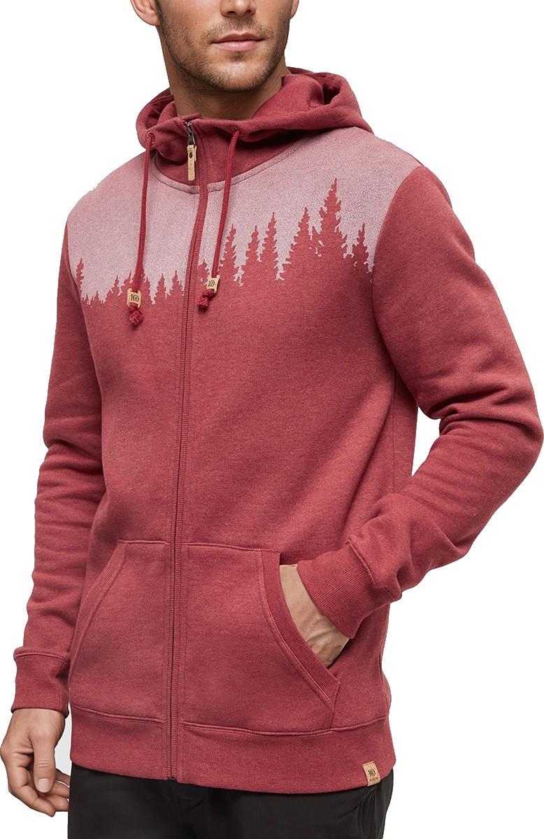 Juniper Zip Hoodie - Mens - crimson heather / white 1