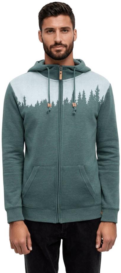 Juniper Zip Hoodie - Mens - pine green heather / white 1