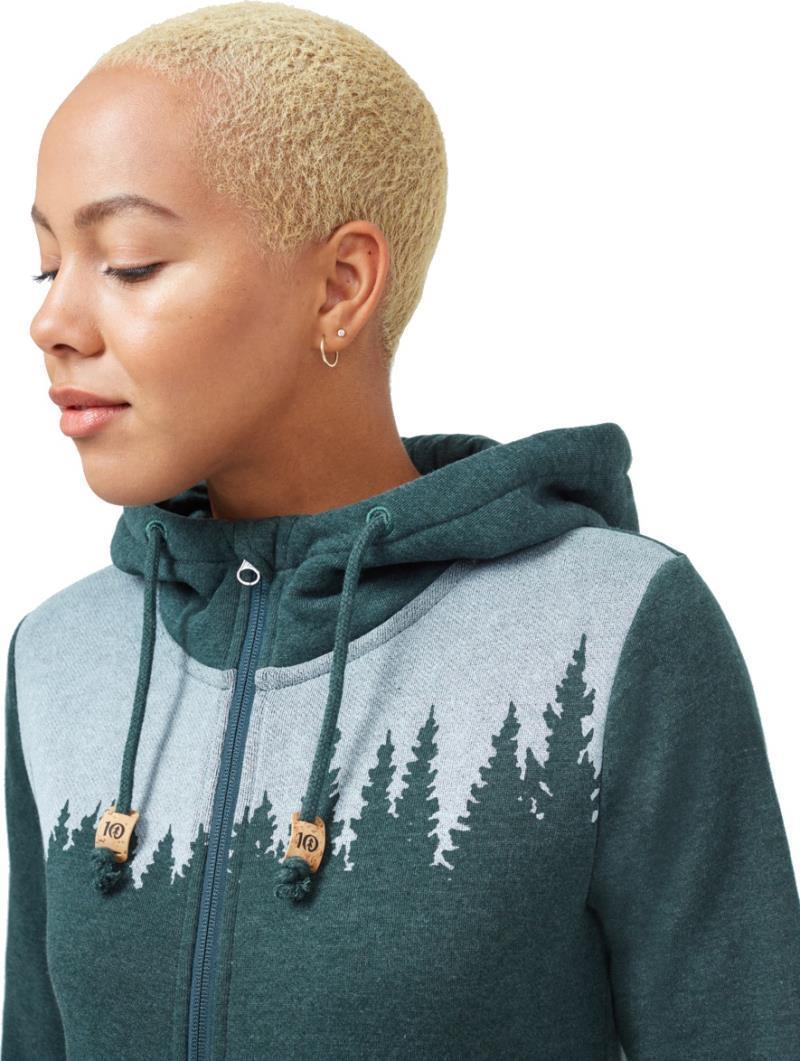 Juniper Zip Hoodie - Womens - Dark Forest Green Heather 3