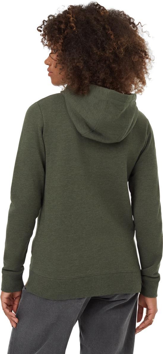 Juniper Zip Hoodie - Womens - Dark Kombu Green Heather / White 2