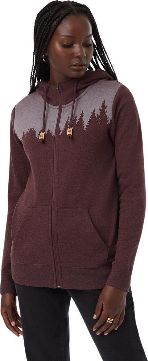 Juniper Zip Hoodie - Womens - Mulberry Heather / White 1