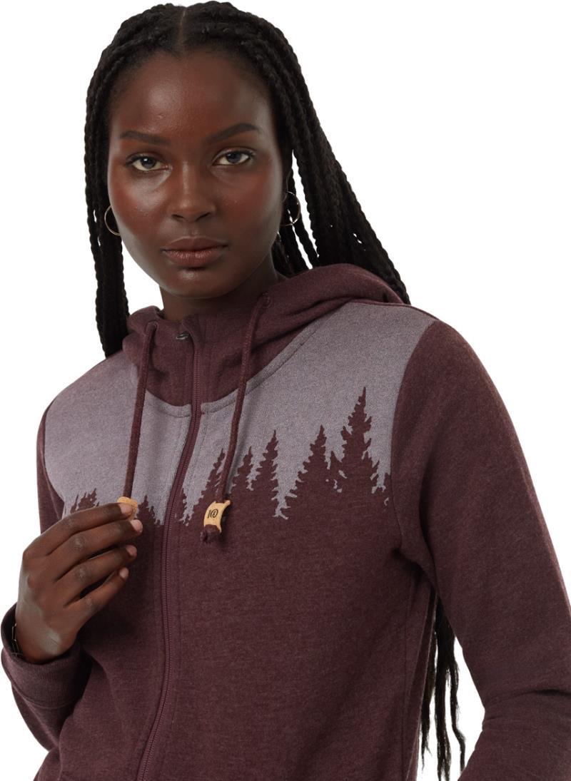 Juniper Zip Hoodie - Womens - Mulberry Heather / White 3