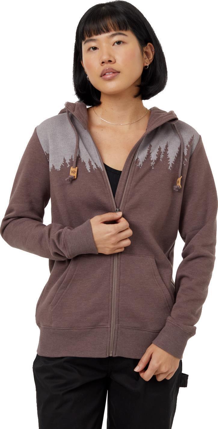 Juniper Zip Hoodie - Womens - elkwood heather / white 1