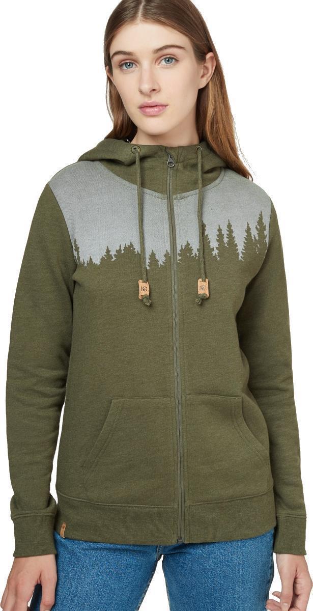 Juniper Zip Hoodie - Womens - olive night green heather 1
