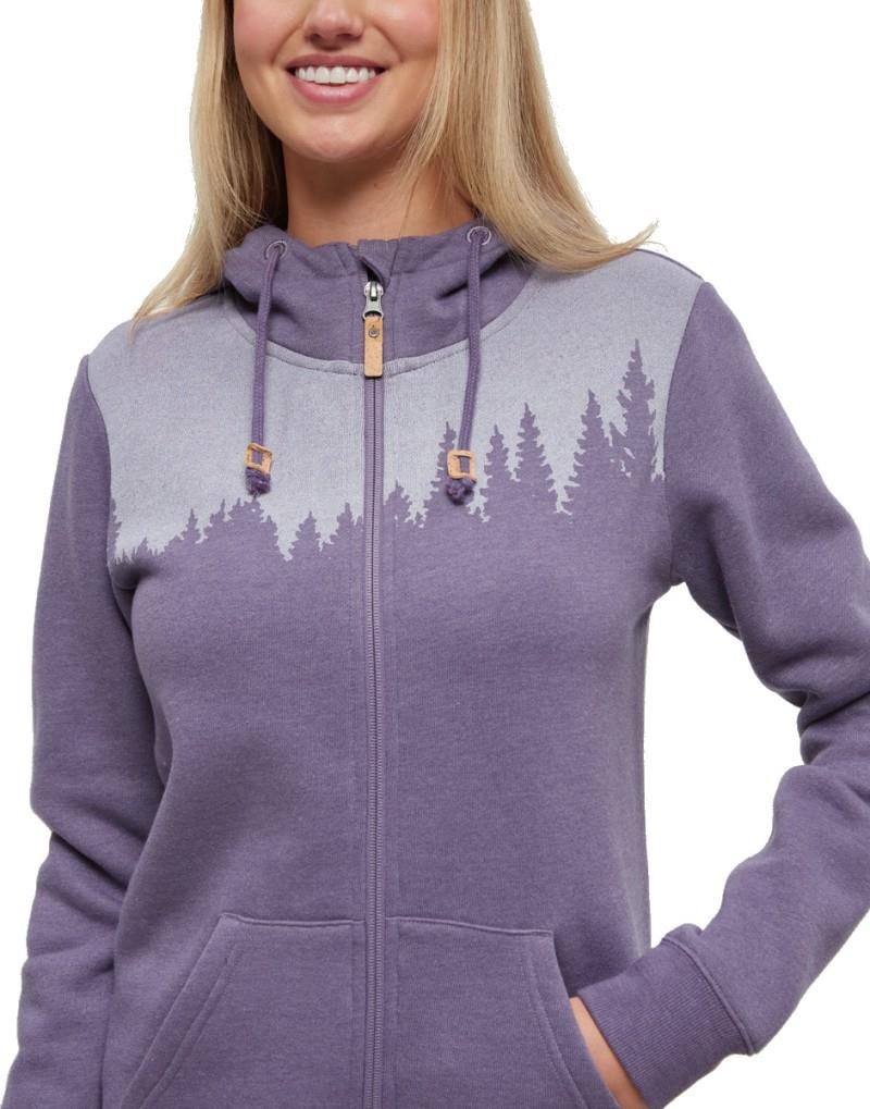 Juniper Zip Hoodie - Womens - smokey violet heather / white 1