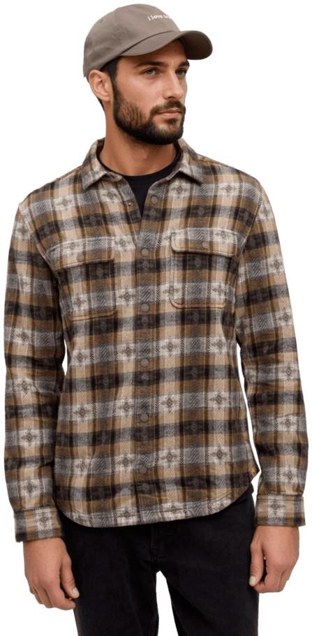 Kapok Flannel Jacquard Colville - Mens - hazelnut / field jacquard 1