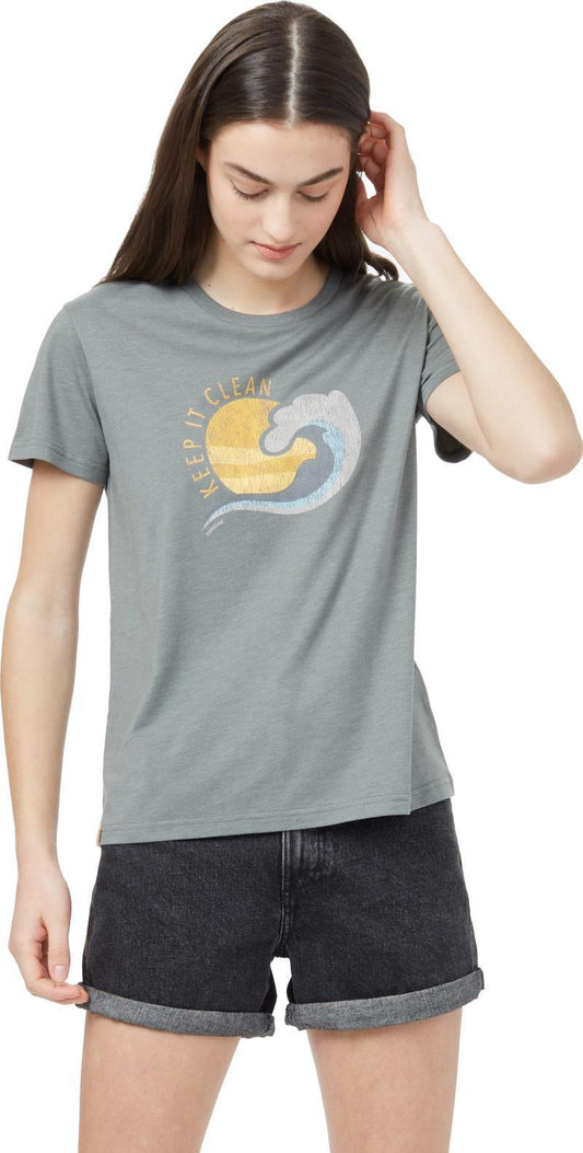 Keep It Clean T-Shirt - Womens - agave green heather 1