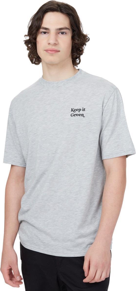 Keep It Green Embroidery T-Shirt - Mens - hi rise grey heather 1