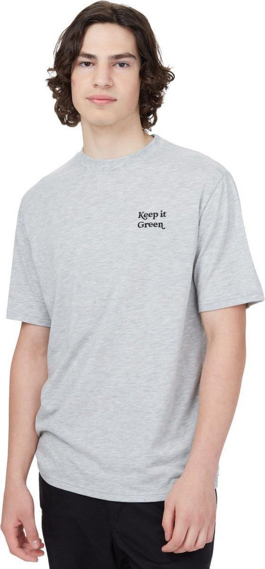 Keep It Green Embroidery T-Shirt - Mens - hi rise grey heather 1