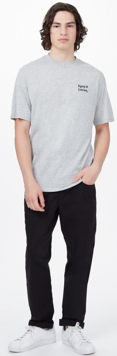 Keep It Green Embroidery T-Shirt - Mens - hi rise grey heather 1