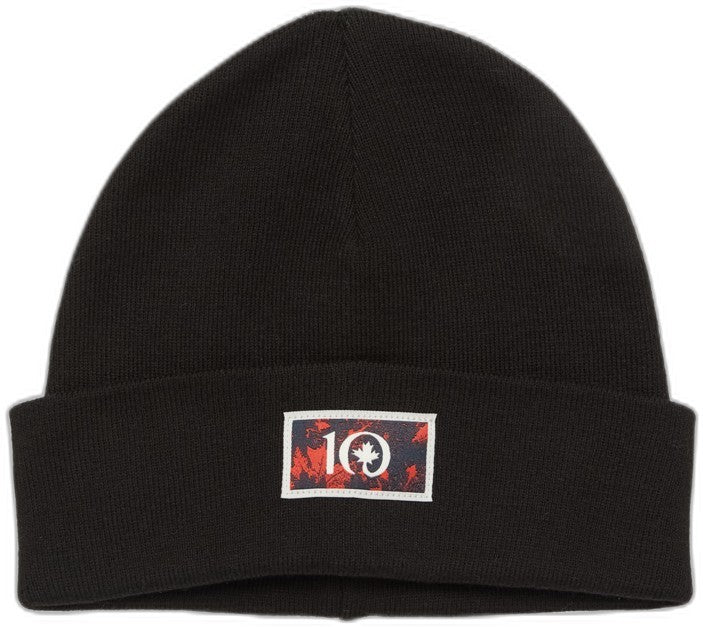 Kurt Maple Beanie - meteorite black / crimson 1