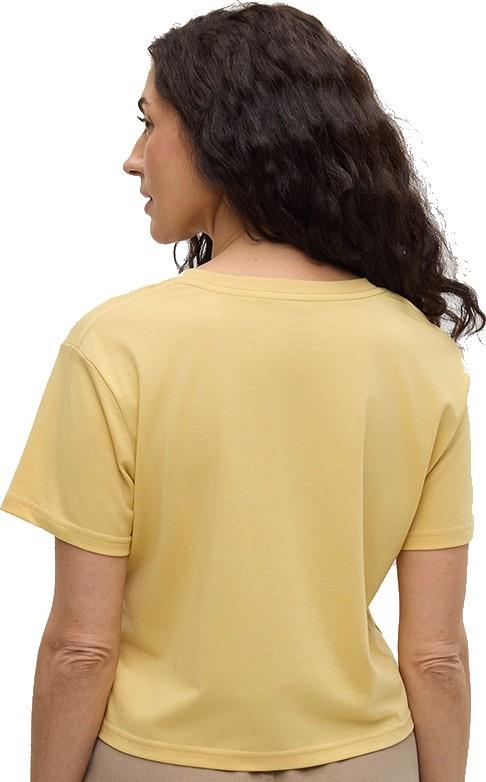Lake View Crop T-Shirt - Womens - dusk yellow / lake view 1