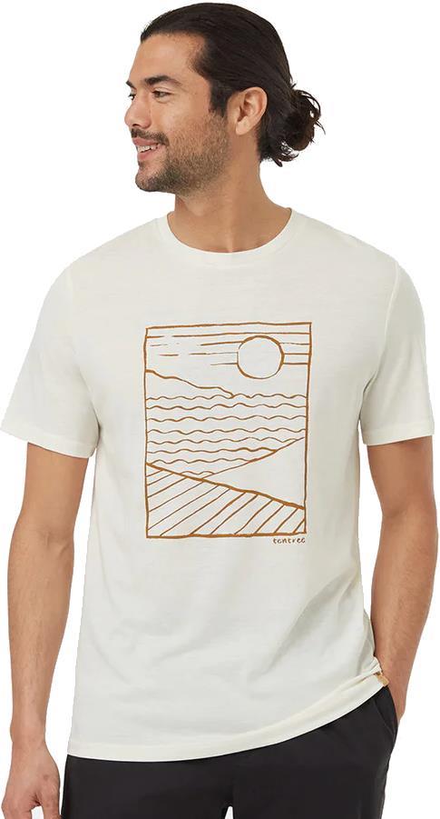 Linear Scenic T-Shirt - Mens - Undyed / Golden Brown 1