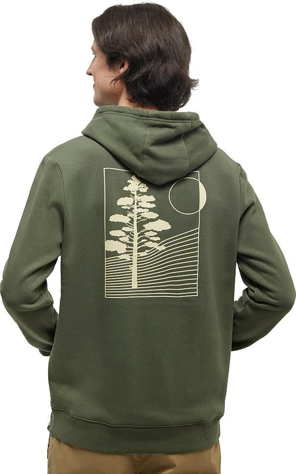Linear Tree Hoodie - Mens - deep olive / sunray 1