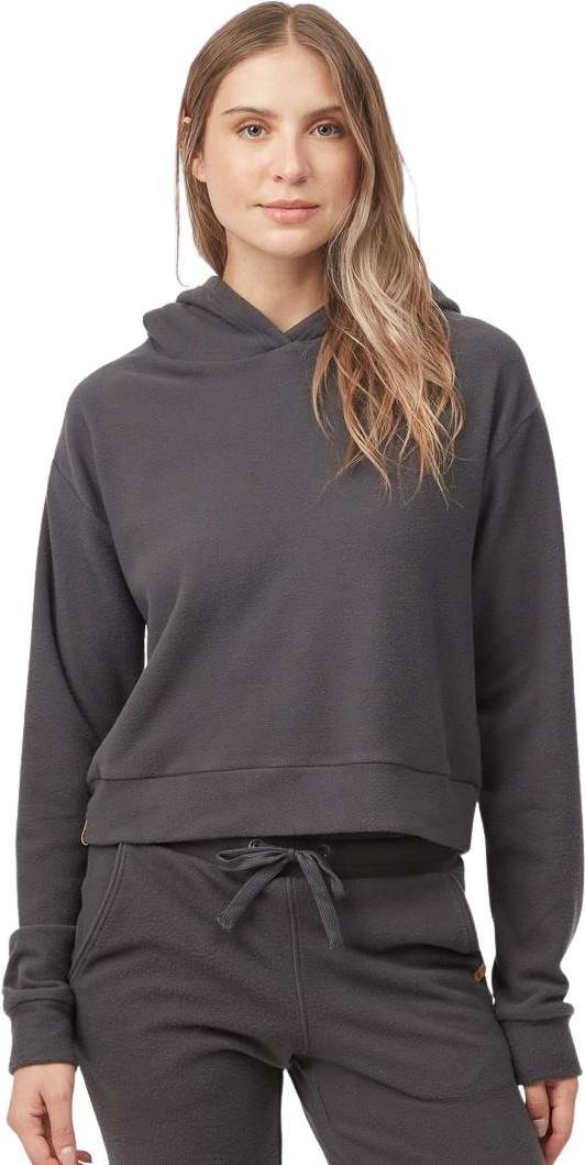 Luxe Cropped Hoodie - Womens - graphite 1