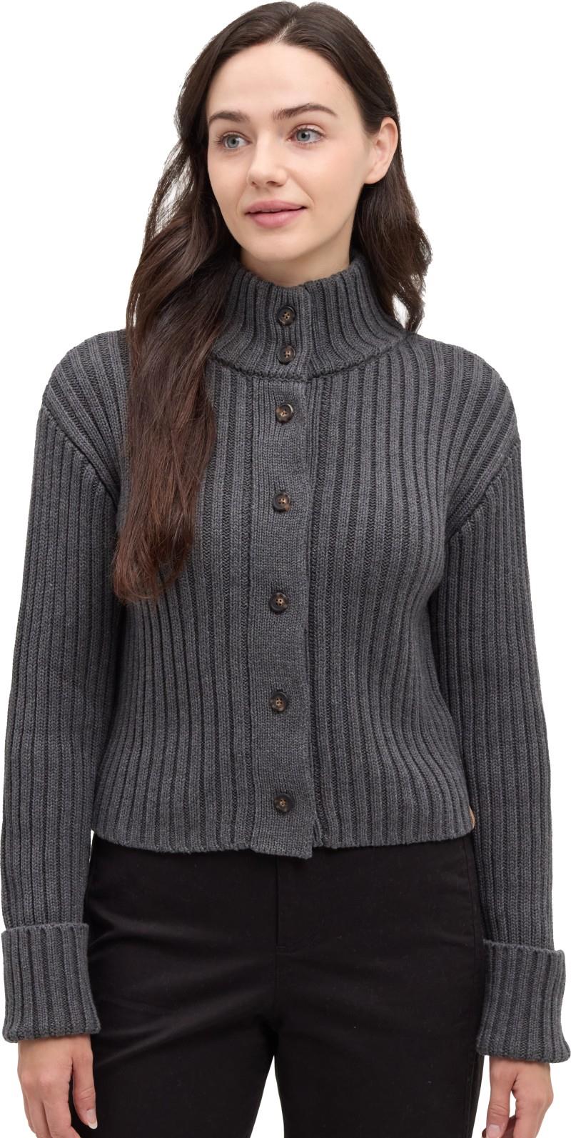 Monarch Cardigan - Womens - dark grey heather 1