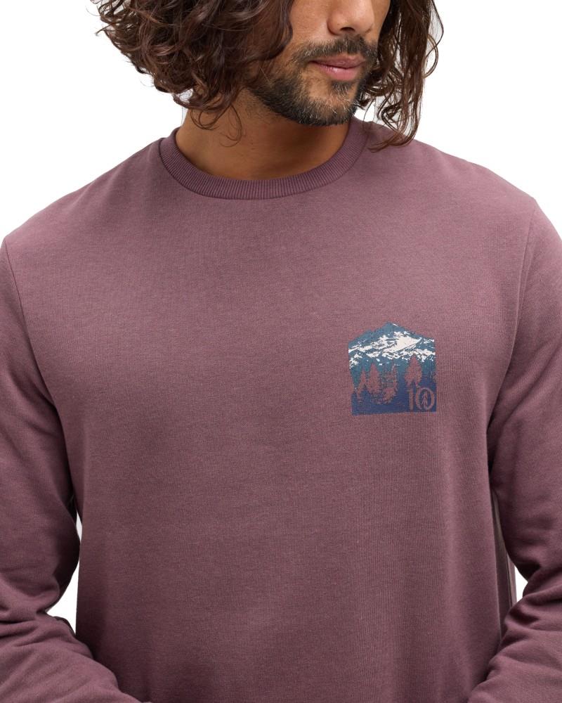 Mountain Mirror Crew - Mens - mauve stone / meteorite black 1