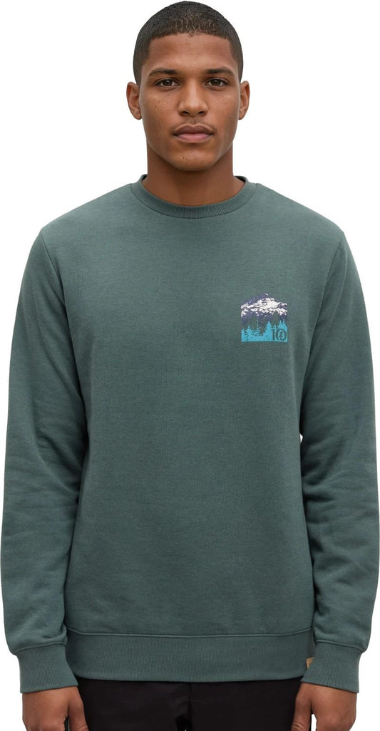 Mountain Mirror Crew - Mens - pine green / pale oak 1