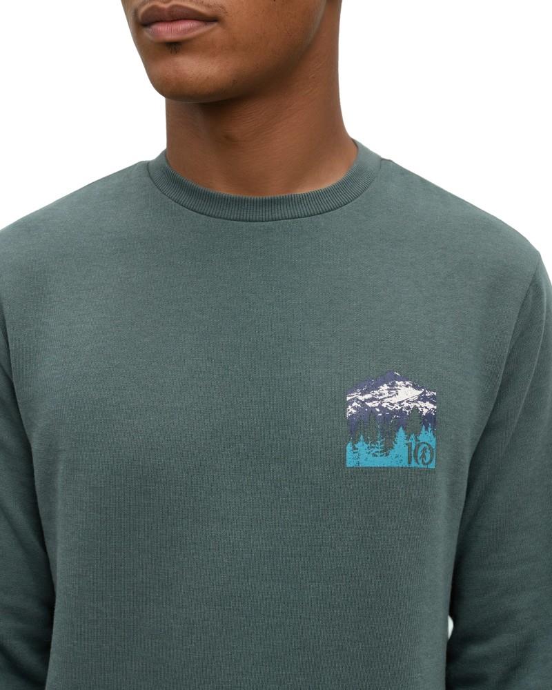 Mountain Mirror Crew - Mens - pine green / pale oak 1