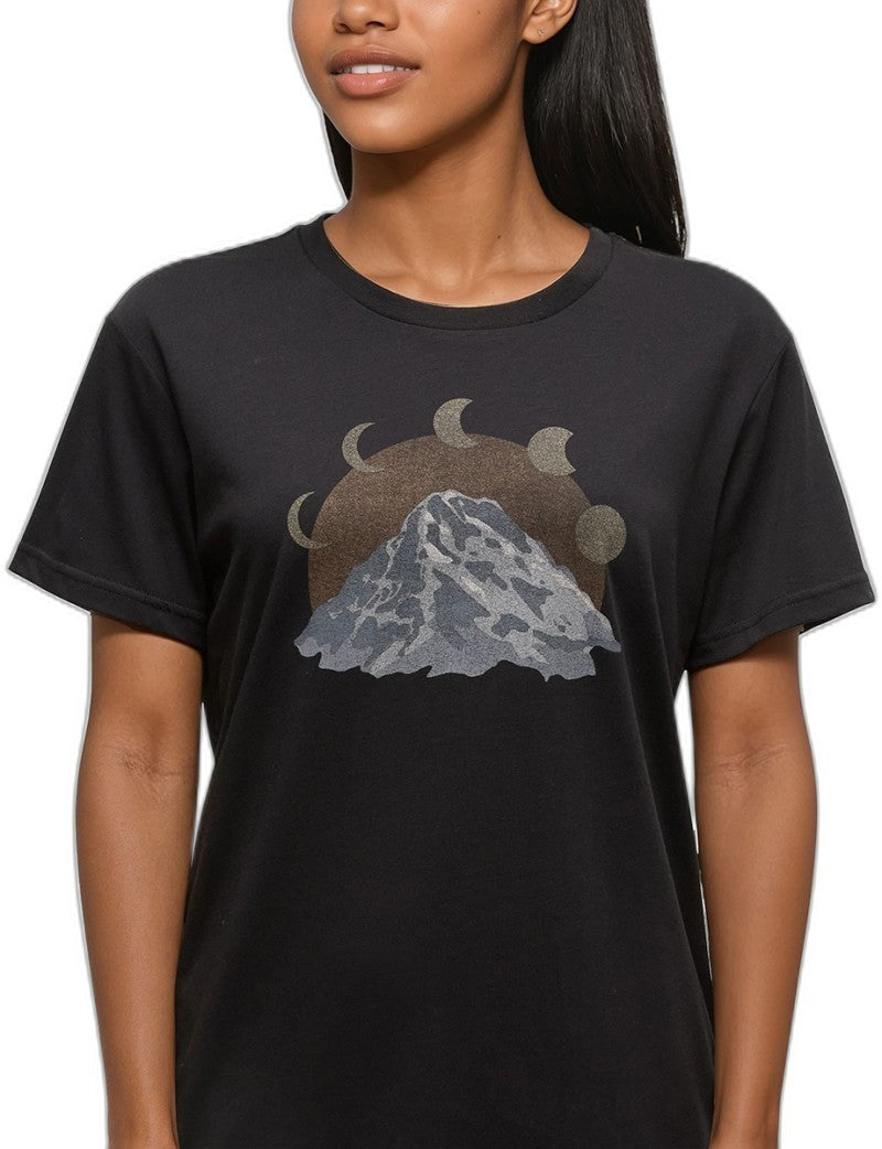 Mountain Moon T-Shirt - Womens - meteorite black / quarry 1