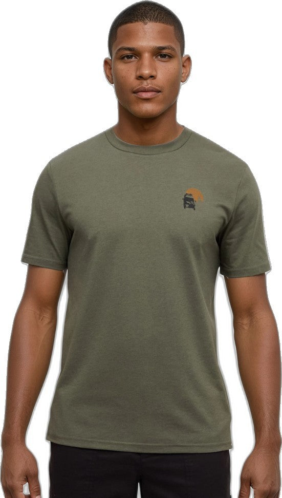 Mountain Pass T-Shirt - Mens - deep olive / meteorite black 1