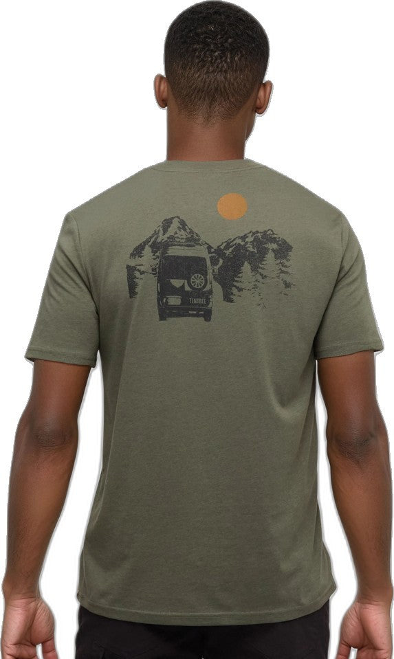 Mountain Pass T-Shirt - Mens - deep olive / meteorite black 1