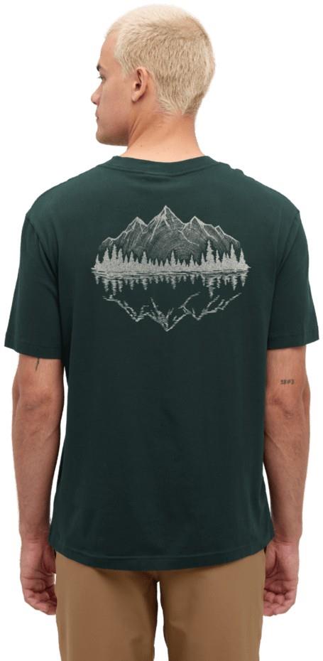 Mountain Portal T-Shirt - Mens - dark forest green / cotton white 1