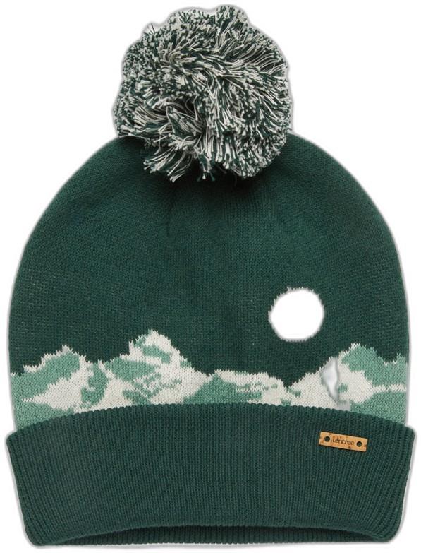 Mountain Scenic Pom Beanie - forest pine / jade 1