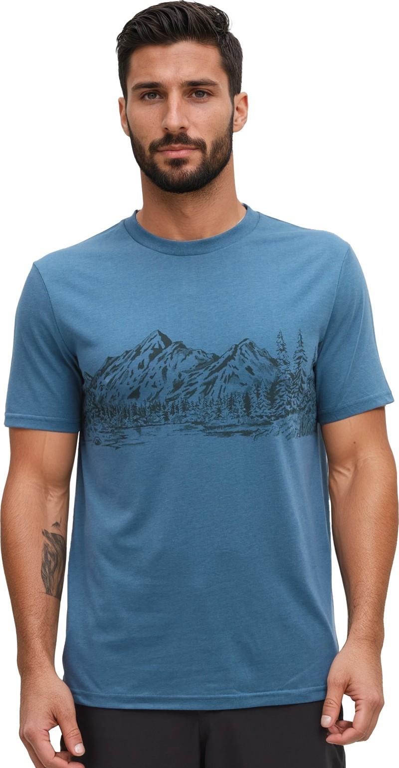 Mountain Scenic T-Shirt - Mens - blue horizon / dark forest green 1