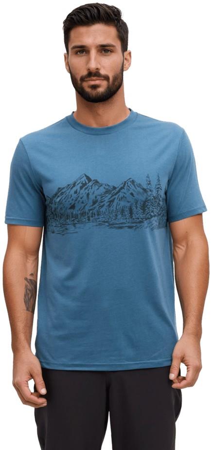 Mountain Scenic T-Shirt - Mens - blue horizon / dark forest green 1